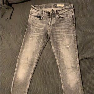 ALLSAINTS Gray Cigarette Jeans